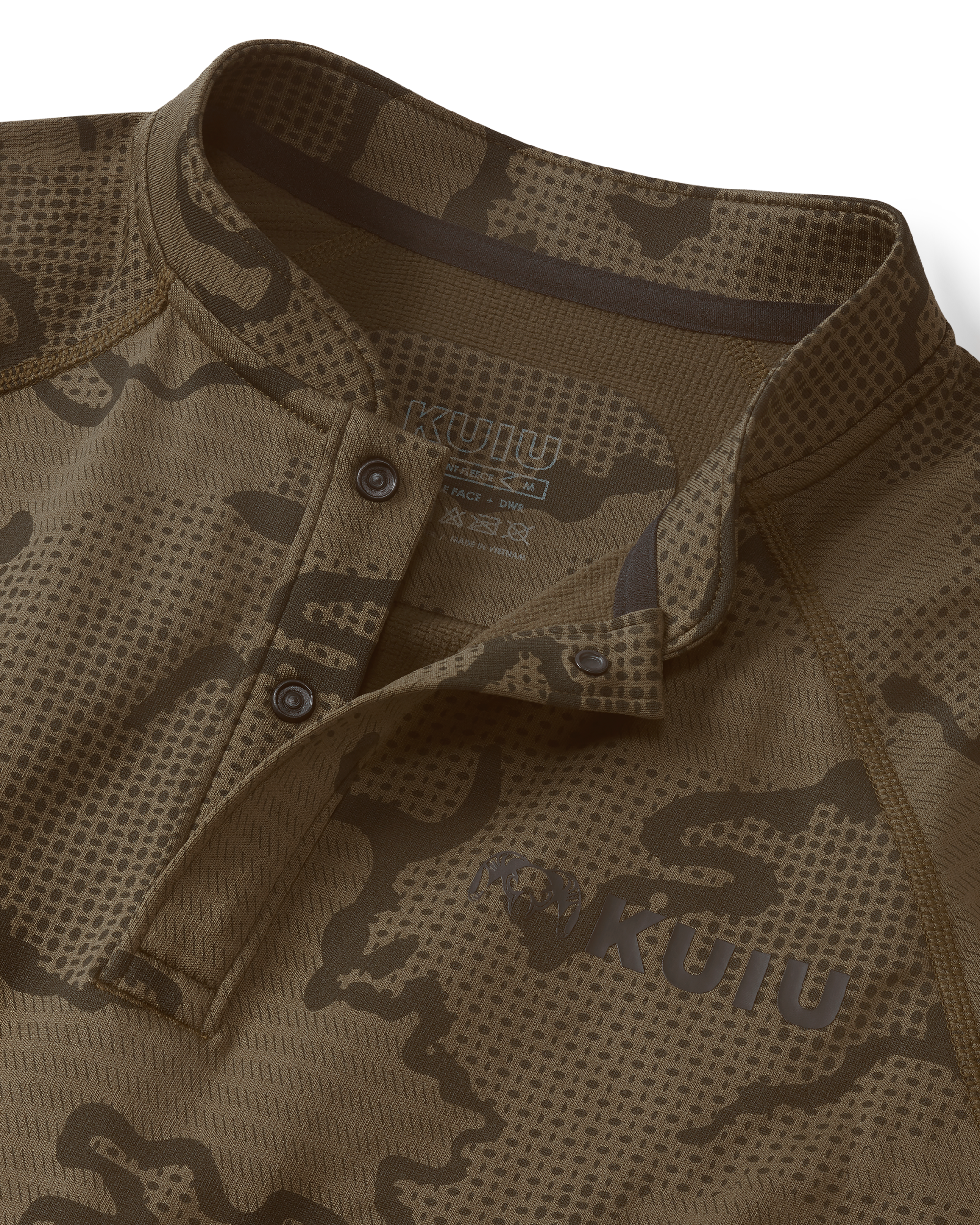 Ridgepoint Fleece Henley | Coyote Brown Tonal - 图片 3