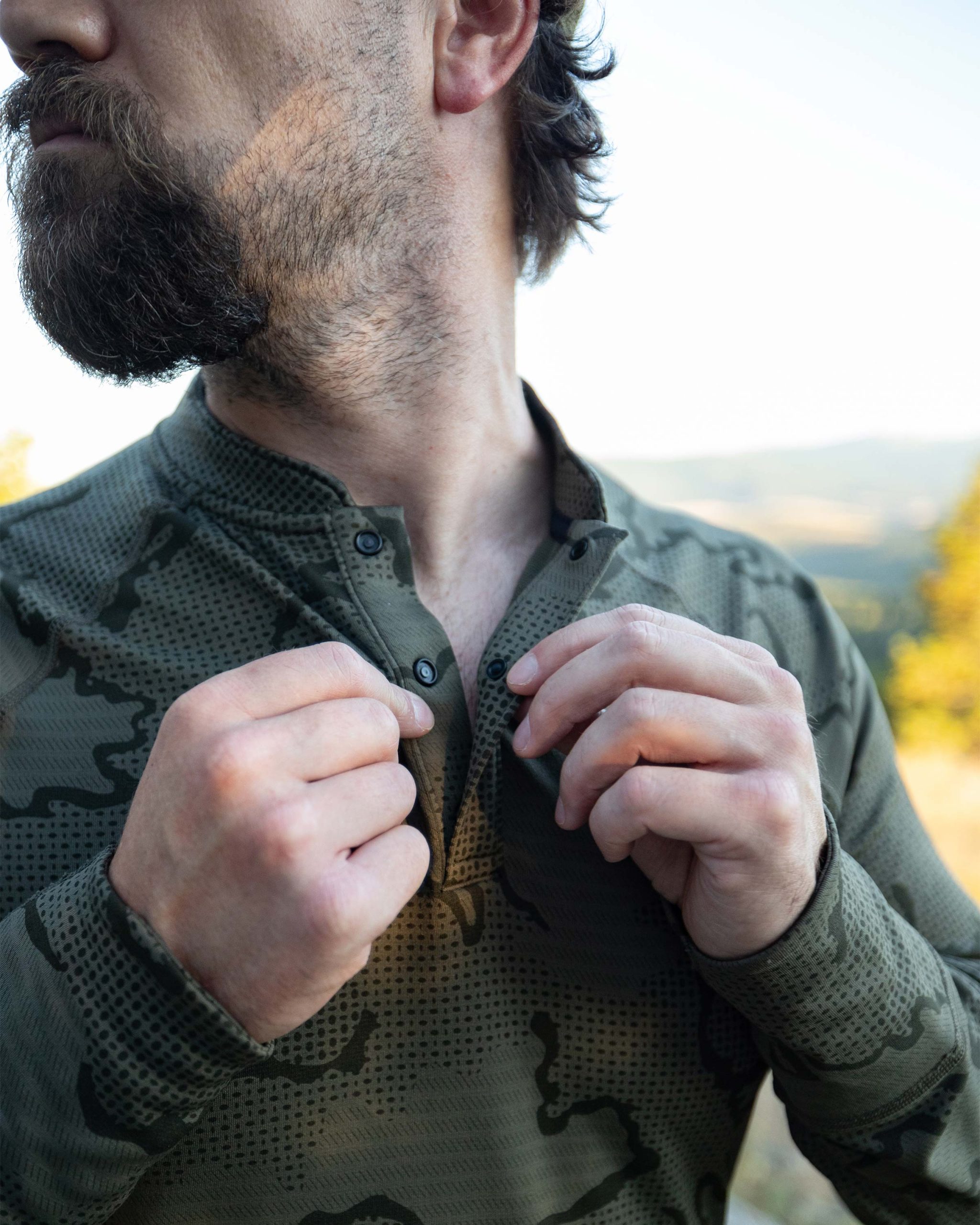 Ridgepoint Fleece Henley | Black Tonal - 图片 10