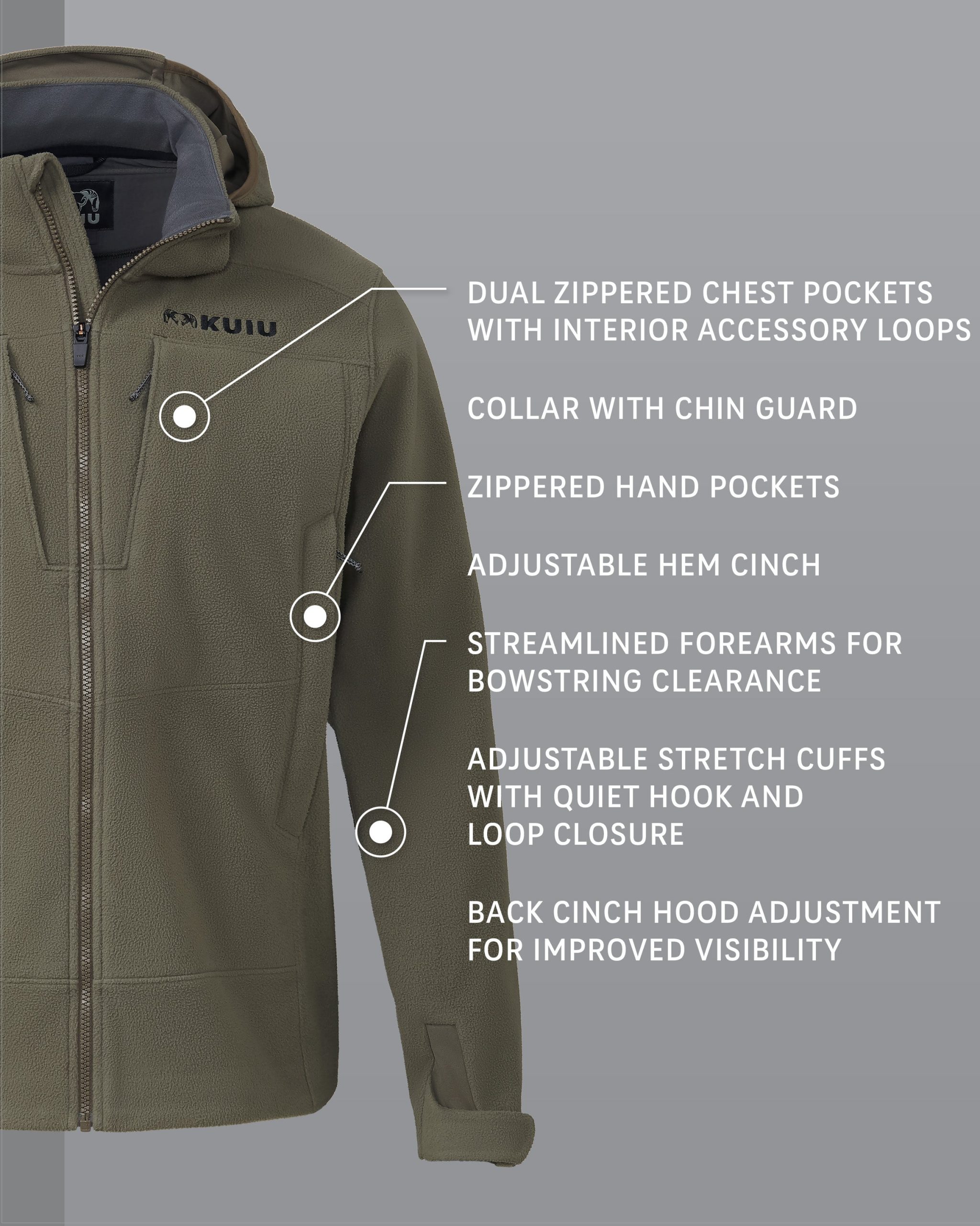 Outlet KUIU Proximity LT Hooded Jacket | Ash - 图片 2