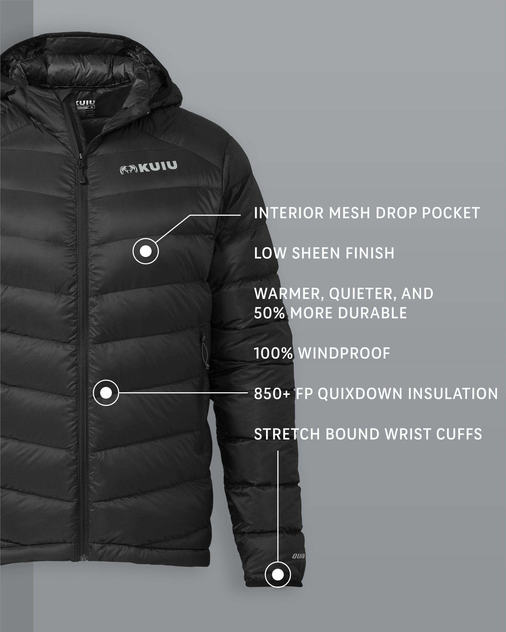 Super Down LT Hooded Jacket | Black - 图片 2