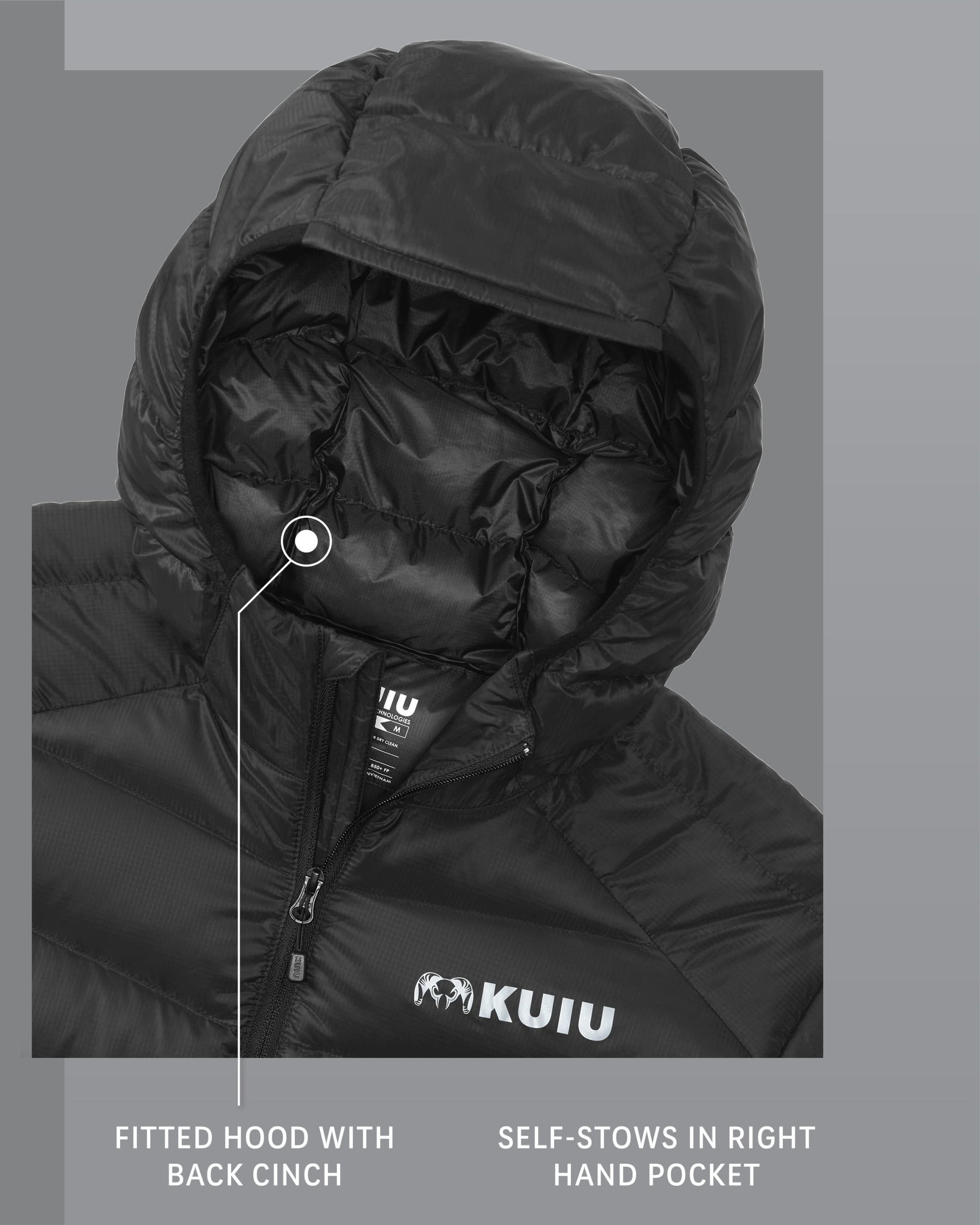 Super Down LT Hooded Jacket | Black - 图片 3