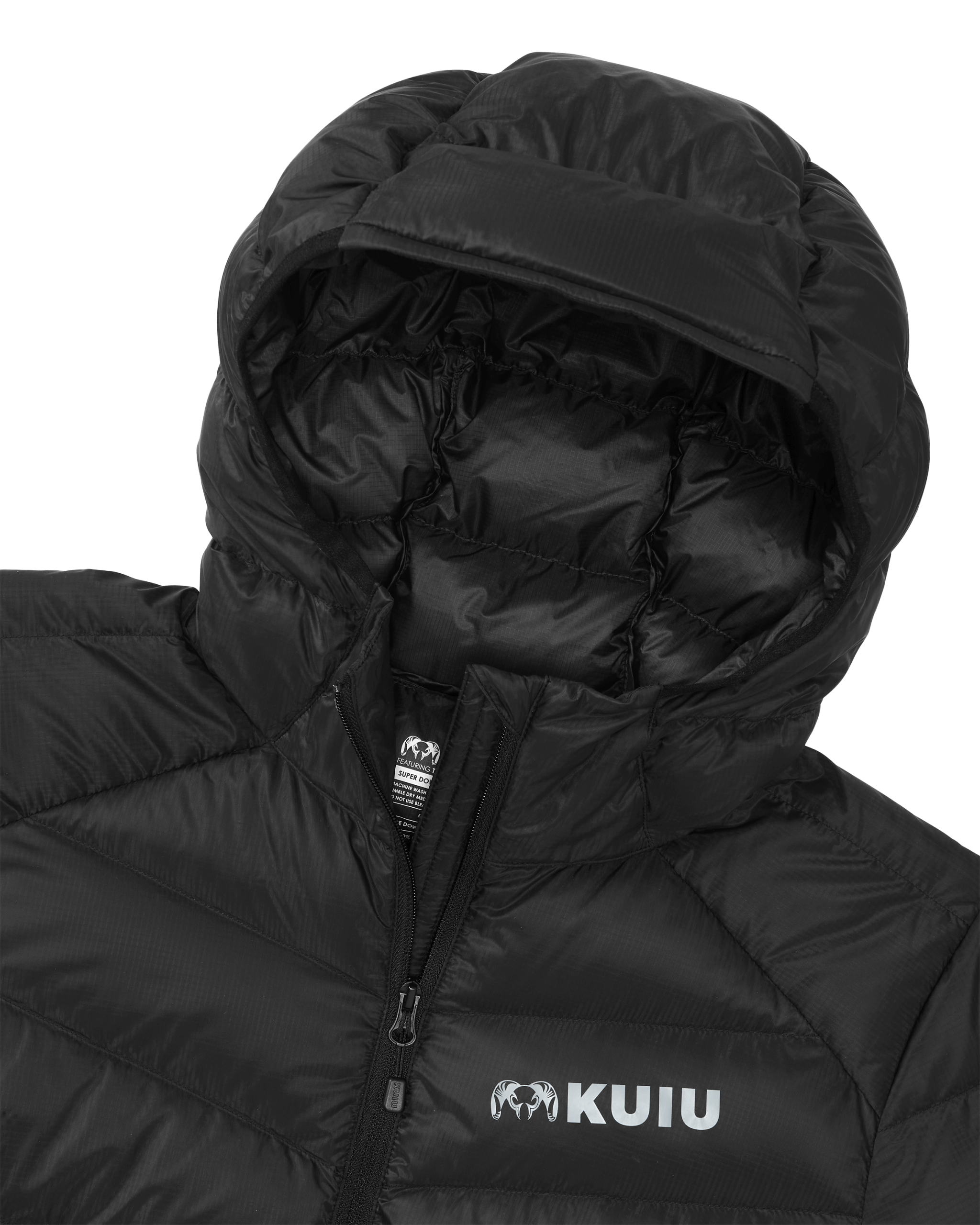 Women's Super Down LT Hooded Jacket | Black - 图片 3