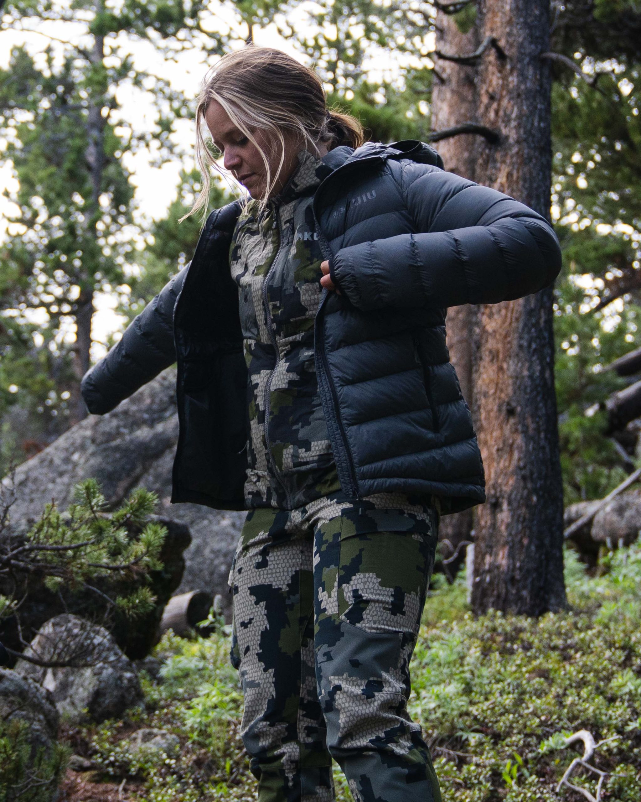 Women's Super Down LT Hooded Jacket | Khaki - 图片 5