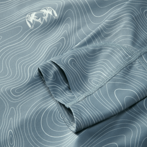 Alternative view of Gila LS Hoodie Topo | Glacier Topo Print