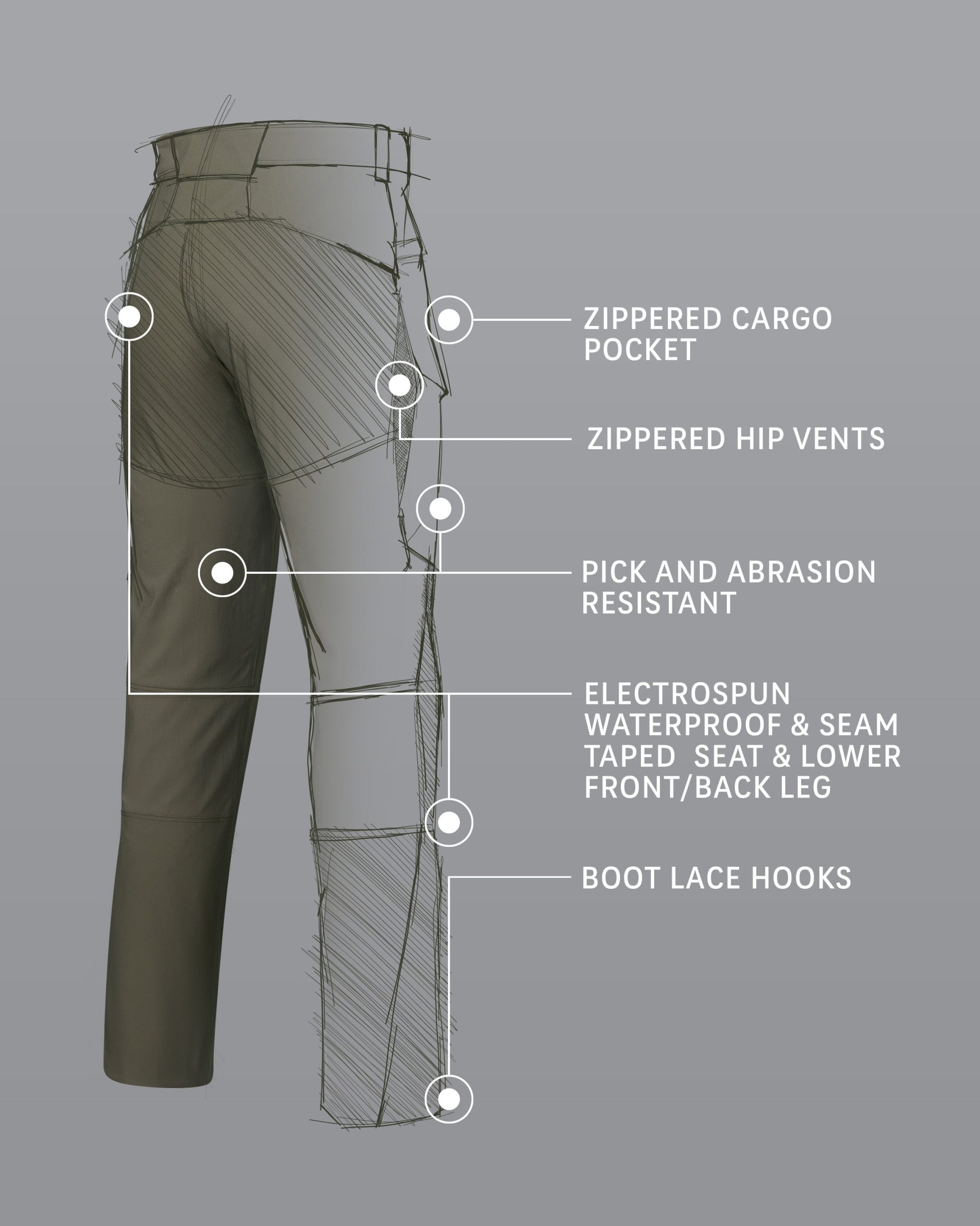 Kutana Hybrid Pant | Ash - 图片 2