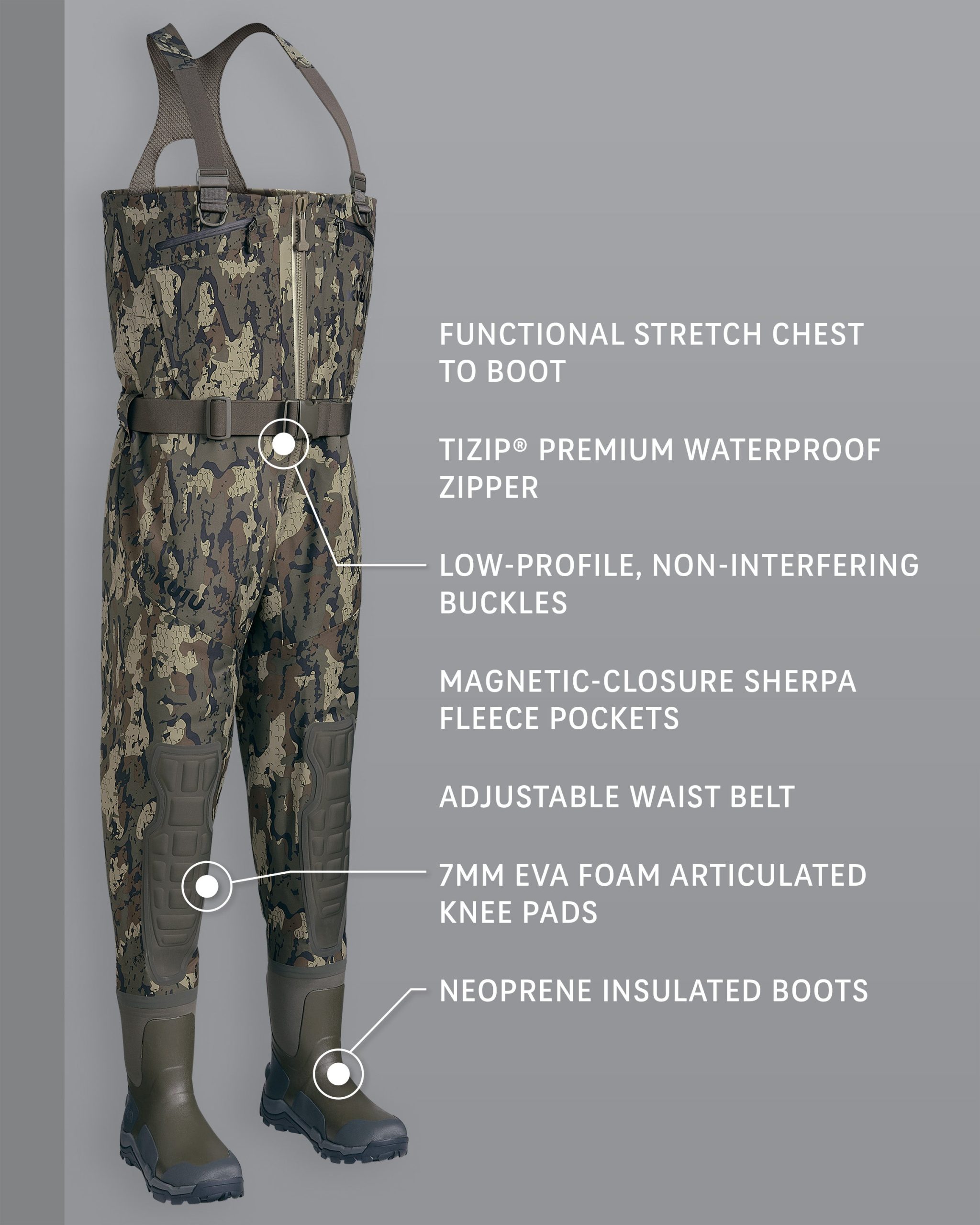 KUIU PRO HD Flex Zip Wader | Veros - 图片 2